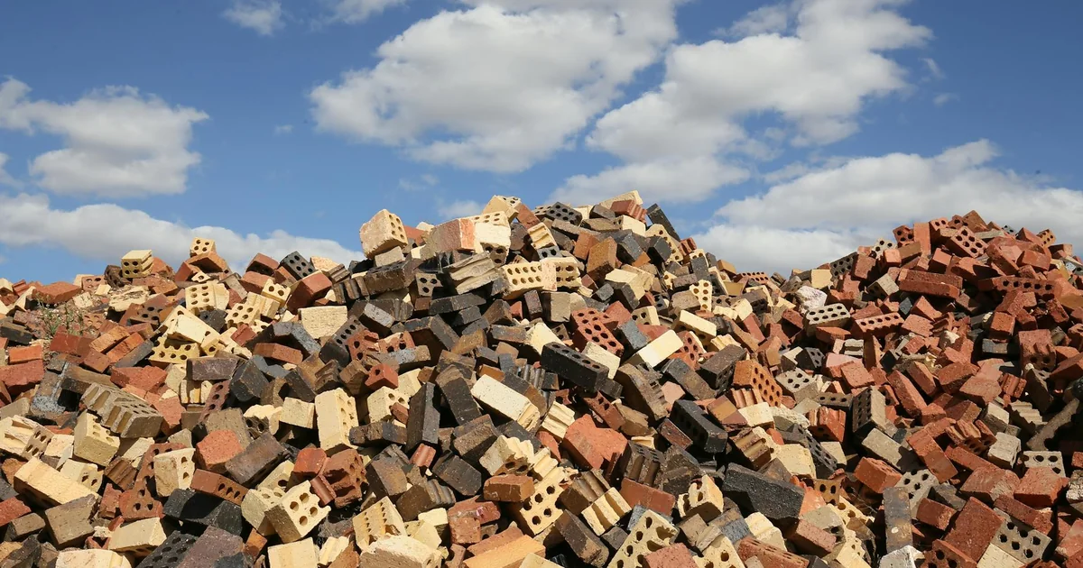 rubble bricks gaza