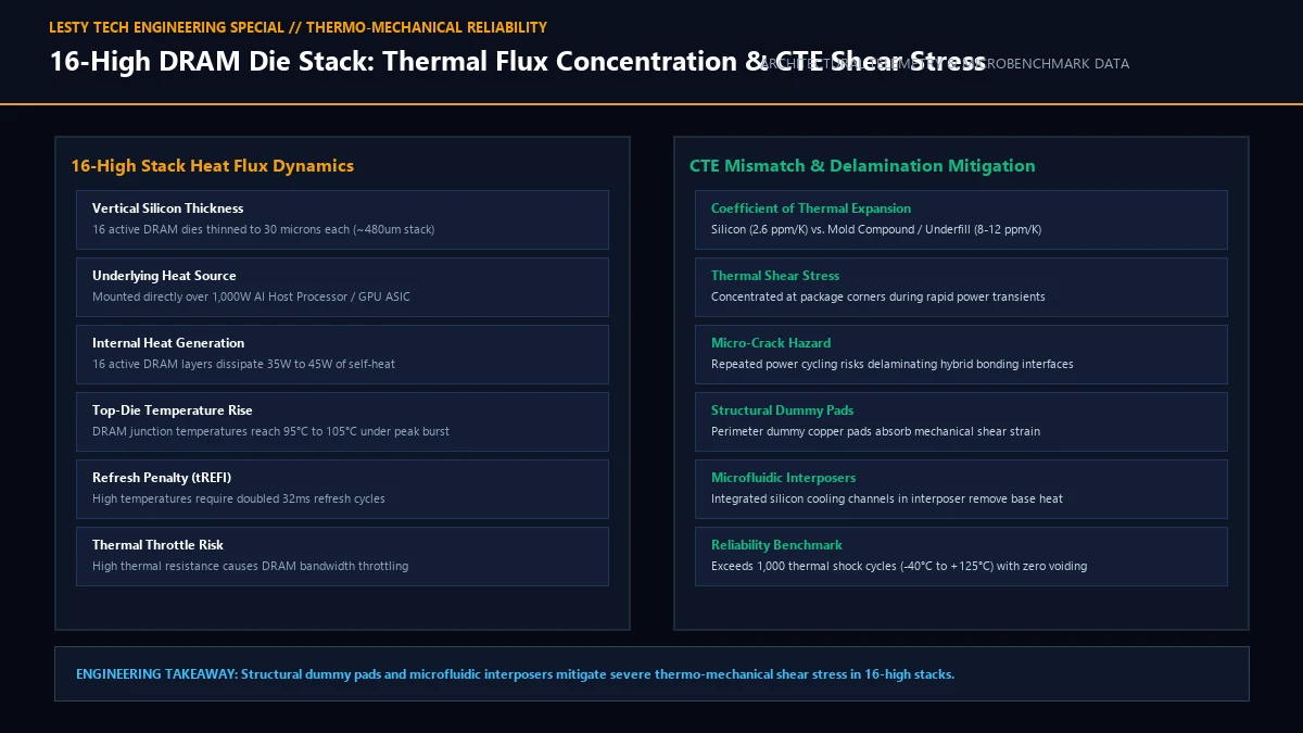 Thermal Resistance Profile and Phonon Scattering Impedance Across a 16-High Thinned DRAM Stack.