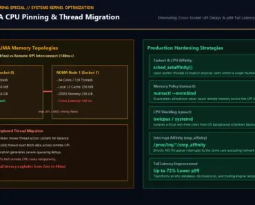 The Hidden Cost of Thread Migration: How Linux NUMA CPU Pinning Slashes Database p99 Tail Latencies by 70% The Hidden Cost of Thread Migration: How Linux NUMA CPU Pinning Slashes Database p99 Tail Latencies by 70%