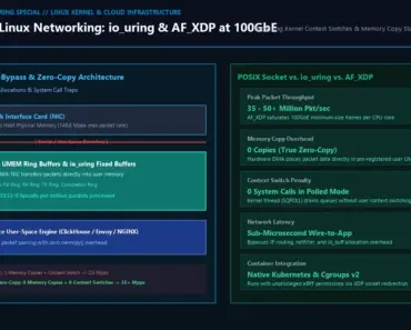 Zero-Copy Networking on Linux: The Complete Guide to io_uring, splice(), and AF_XDP at 100GbE