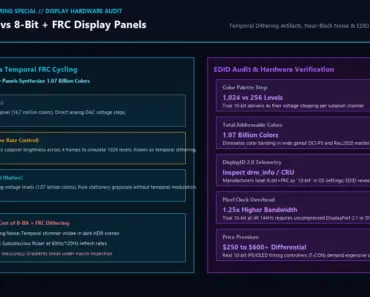 True 10-Bit vs. 8-Bit + FRC Displays: Unmasking the ‘1.07 Billion Colors’ Spec Sheet Lie with EDID Diagnostics