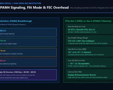 PCIe 6.0 and the PAM4 Tax: Why 64 GT/s Demands Heavy FEC and Slams Latency PCIe 6.0 and the PAM4 Tax: Why 64 GT/s Demands Heavy FEC and Slams Latency