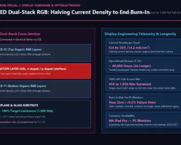 The Tandem OLED Revolution: Why Dual-Stack Panels End the 10,000-Hour Burn-In Curse